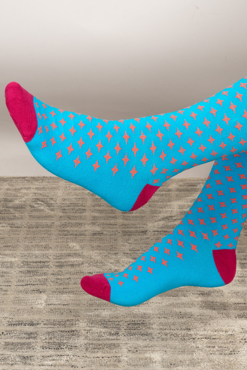 Oswin Hyde Contemporary six pairs of premium socks for men, featuring unique designs and timeless block colours.