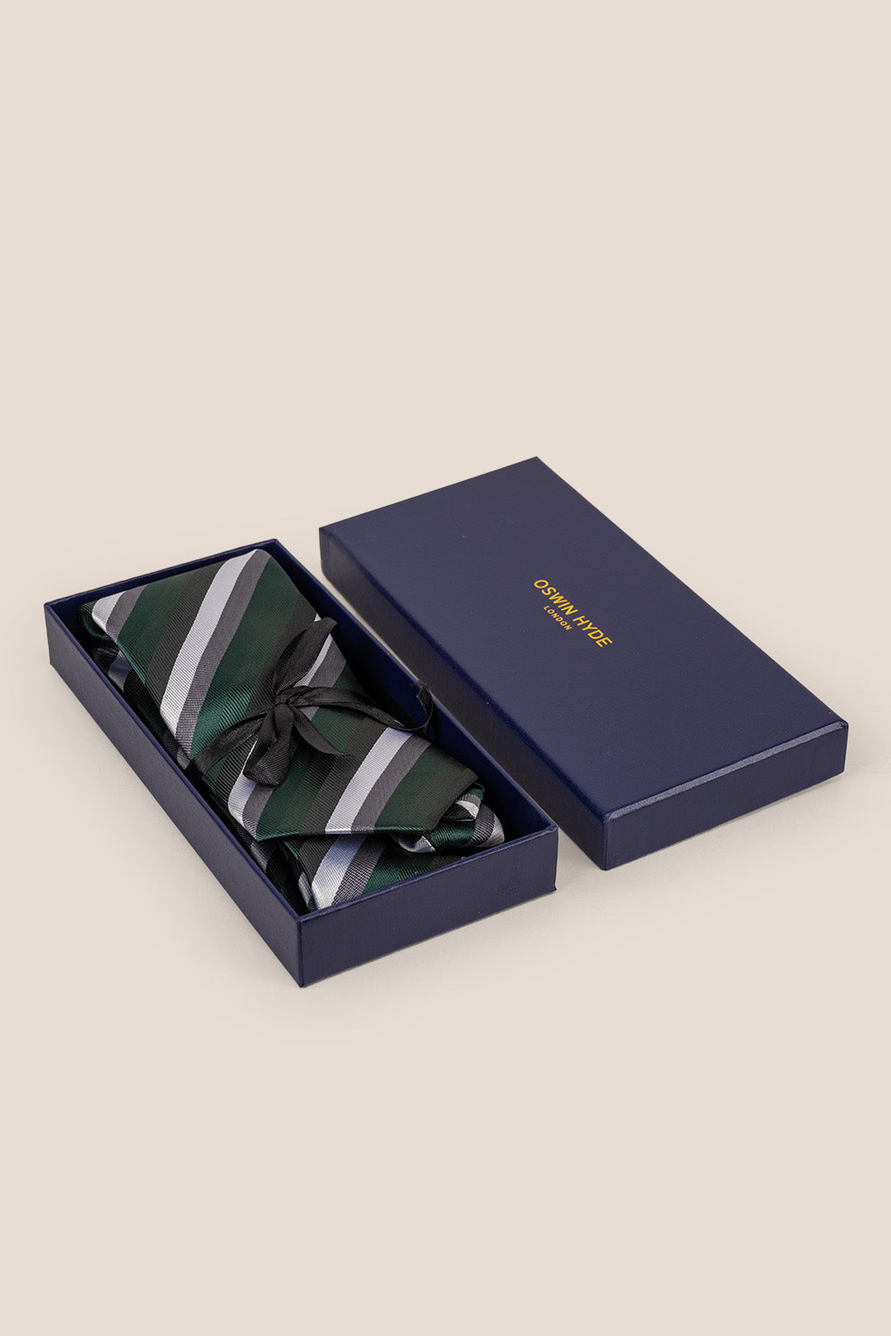 Classic Multi Stripe Green tie with sophisticated design, perfect for weddings, office wear, and formal occasions.