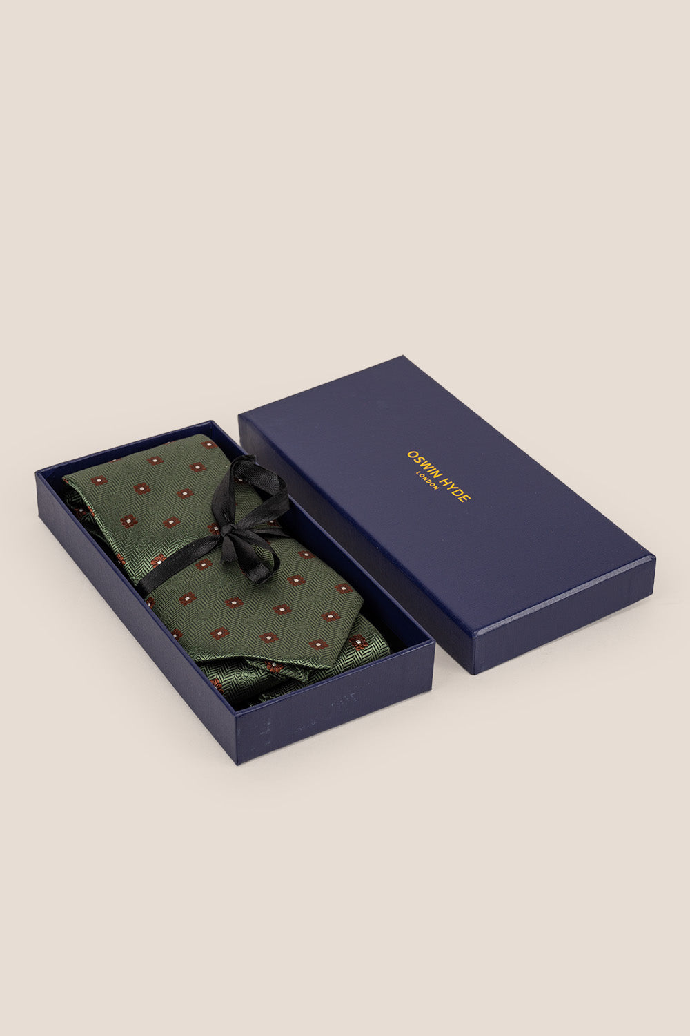 Stripes and Squares Green tie with stylish design, ideal for office wear and casual occasions.