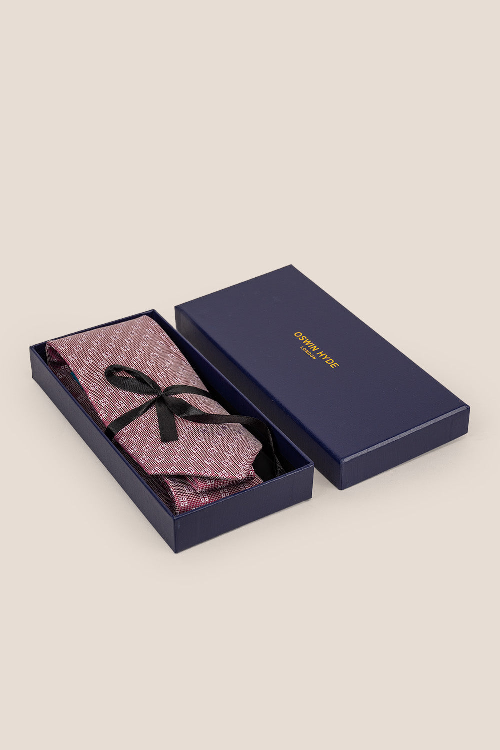 Geometric Squares Red tie with intricate pattern, ideal for weddings, office wear, and formal events.