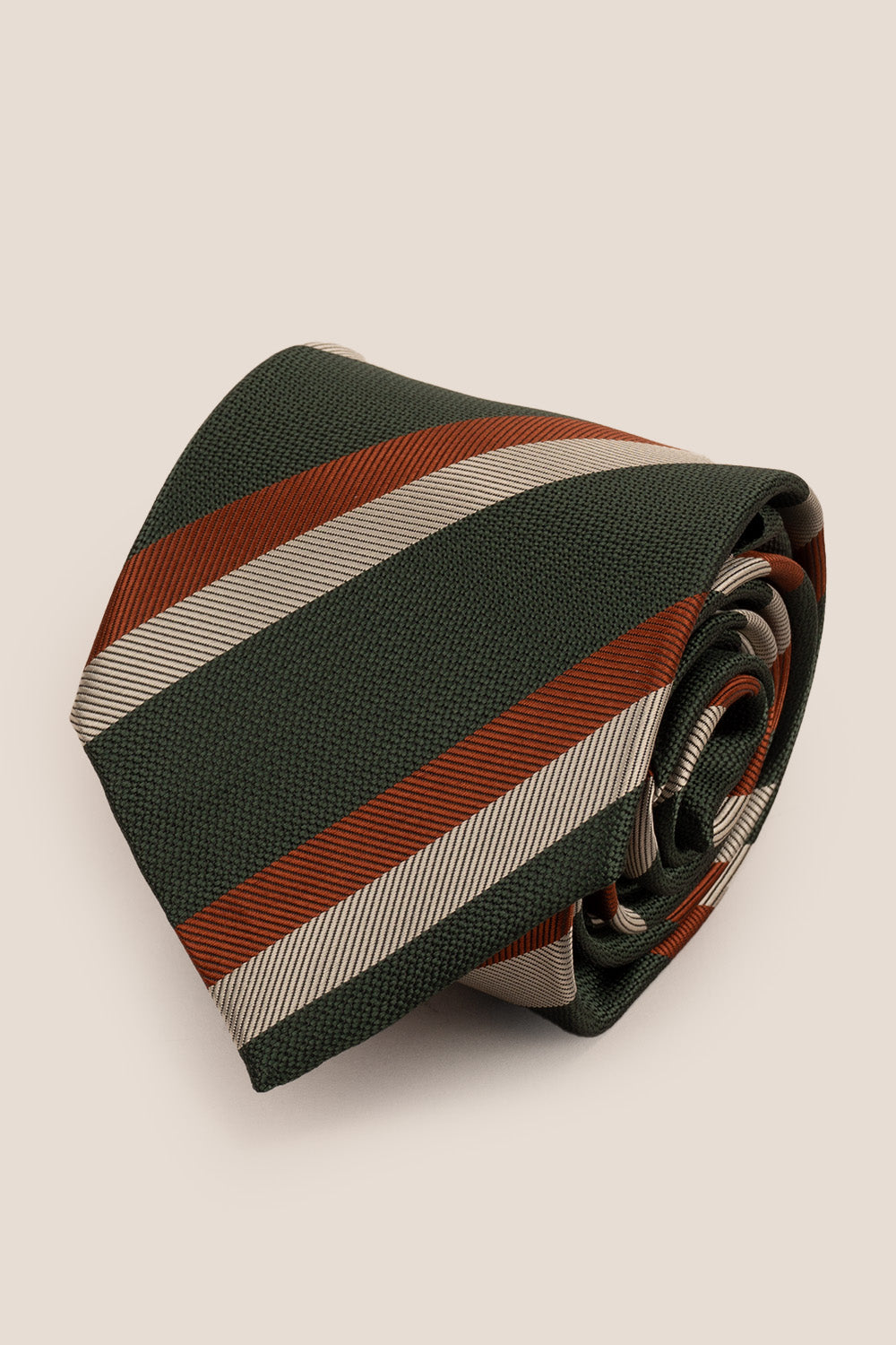 Vintage Stripe Green tie with subtle design, perfect for weddings, office wear, and formal occasions.