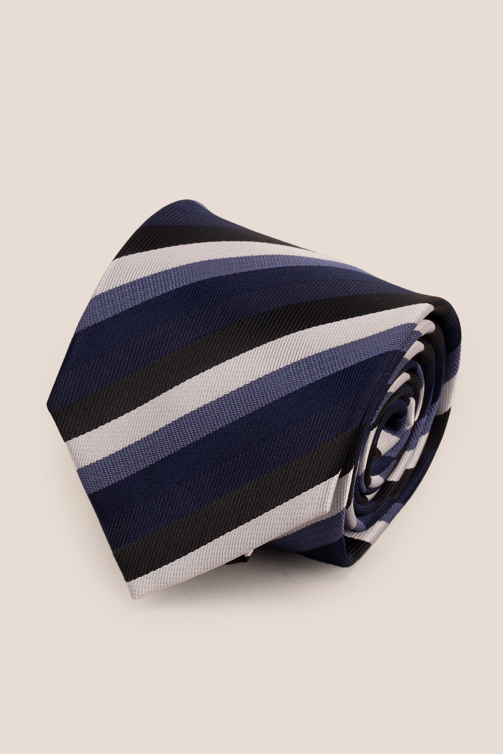 Classic Multi Stripe Blue tie with stylish design, perfect for weddings, office wear, and casual outings.