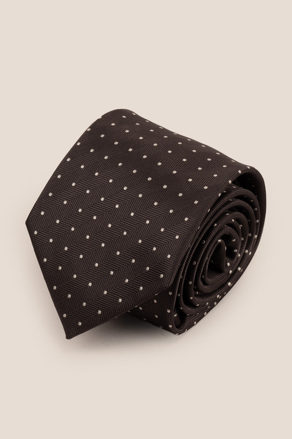 Polka Grey tie with sophisticated design, ideal for weddings, office wear, and casual outings.