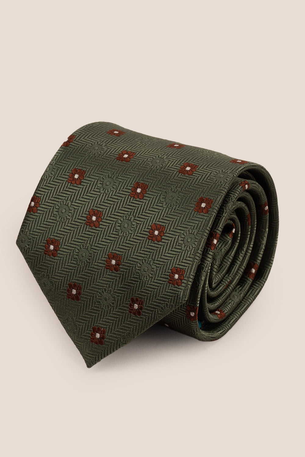 Stripes and Squares Green tie with stylish design, ideal for office wear and casual occasions.
