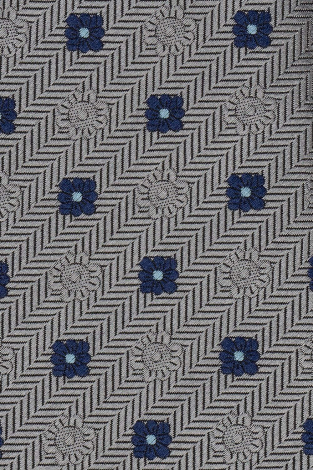 Stripes and Squares Grey tie with intricate design, perfect for weddings, office wear, and formal occasions.