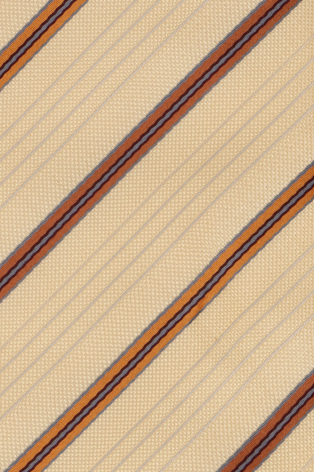 Classic Stripe Cream Brown tie with elegant design, perfect for weddings, office meetings, and formal occasions.