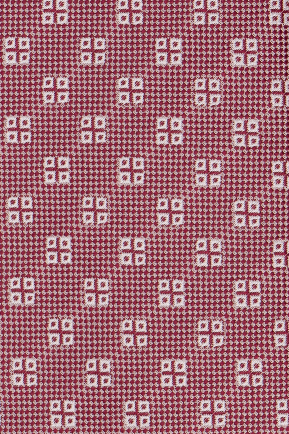 Geometric Squares Red tie with intricate pattern, ideal for weddings, office wear, and formal events.