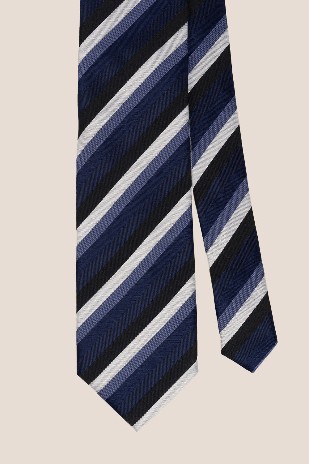 Classic Multi Stripe Blue tie with stylish design, perfect for weddings, office wear, and casual outings.