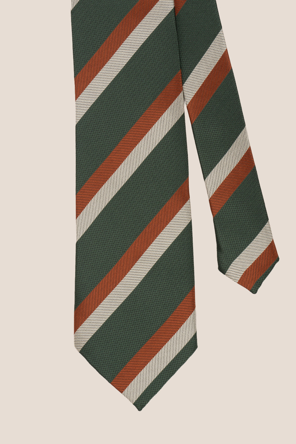 Vintage Stripe Green tie with subtle design, perfect for weddings, office wear, and formal occasions.