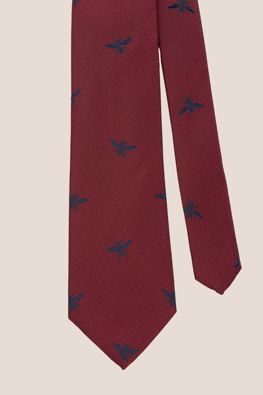 Dragonfly Red tie with luxurious design, ideal for weddings, office wear, and formal occasions.
