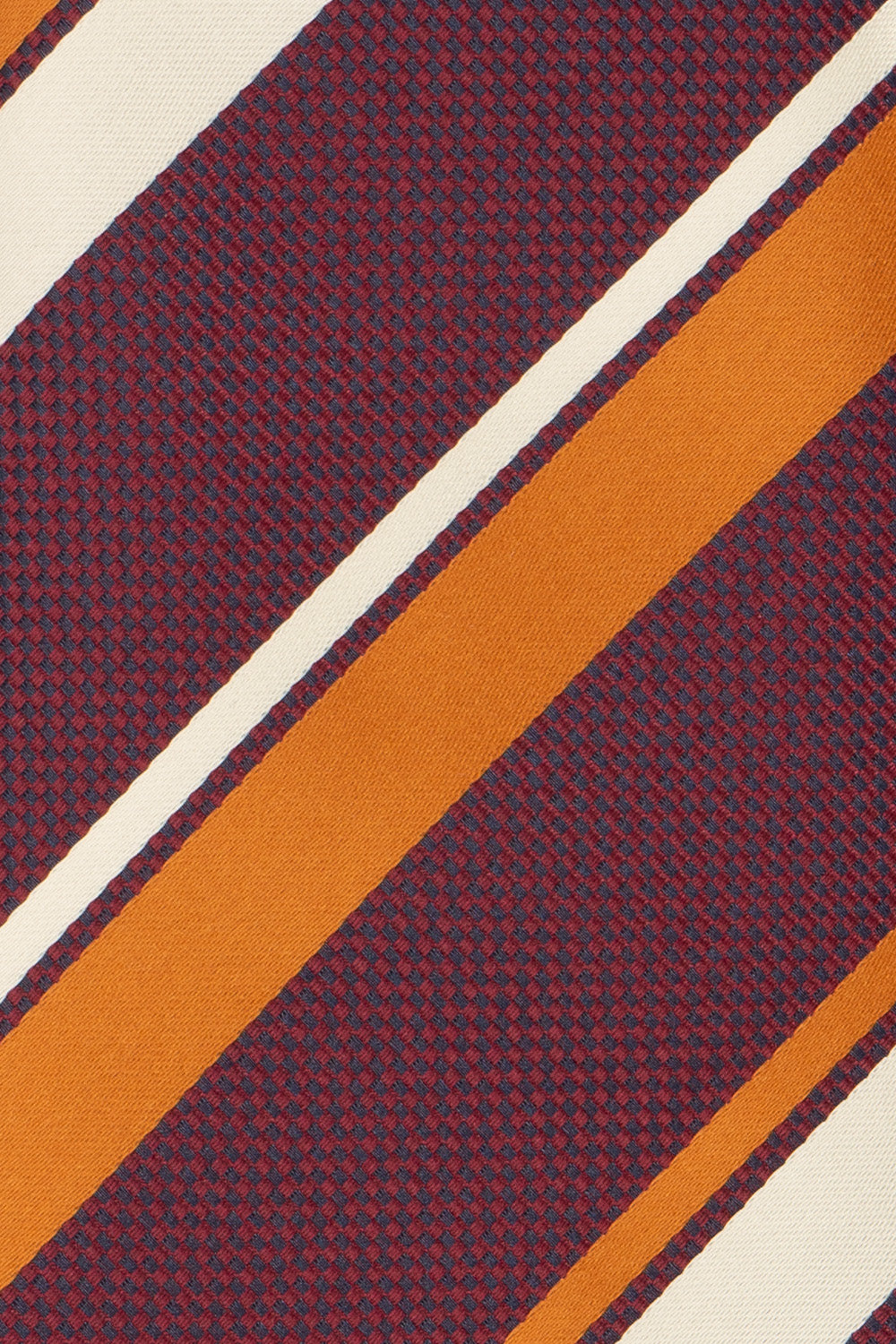 Broad Stripe Red White Orange tie with bold design, perfect for weddings, formal events, and office wear.