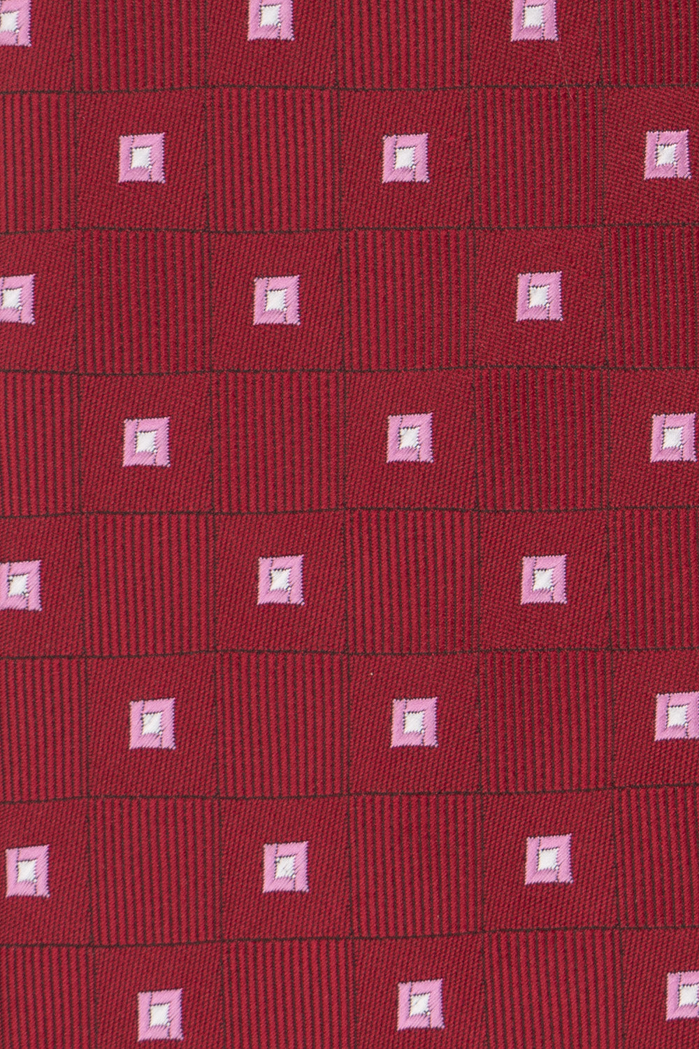 Multi Square Red tie with sophisticated design, perfect for weddings, office wear, and formal occasions.