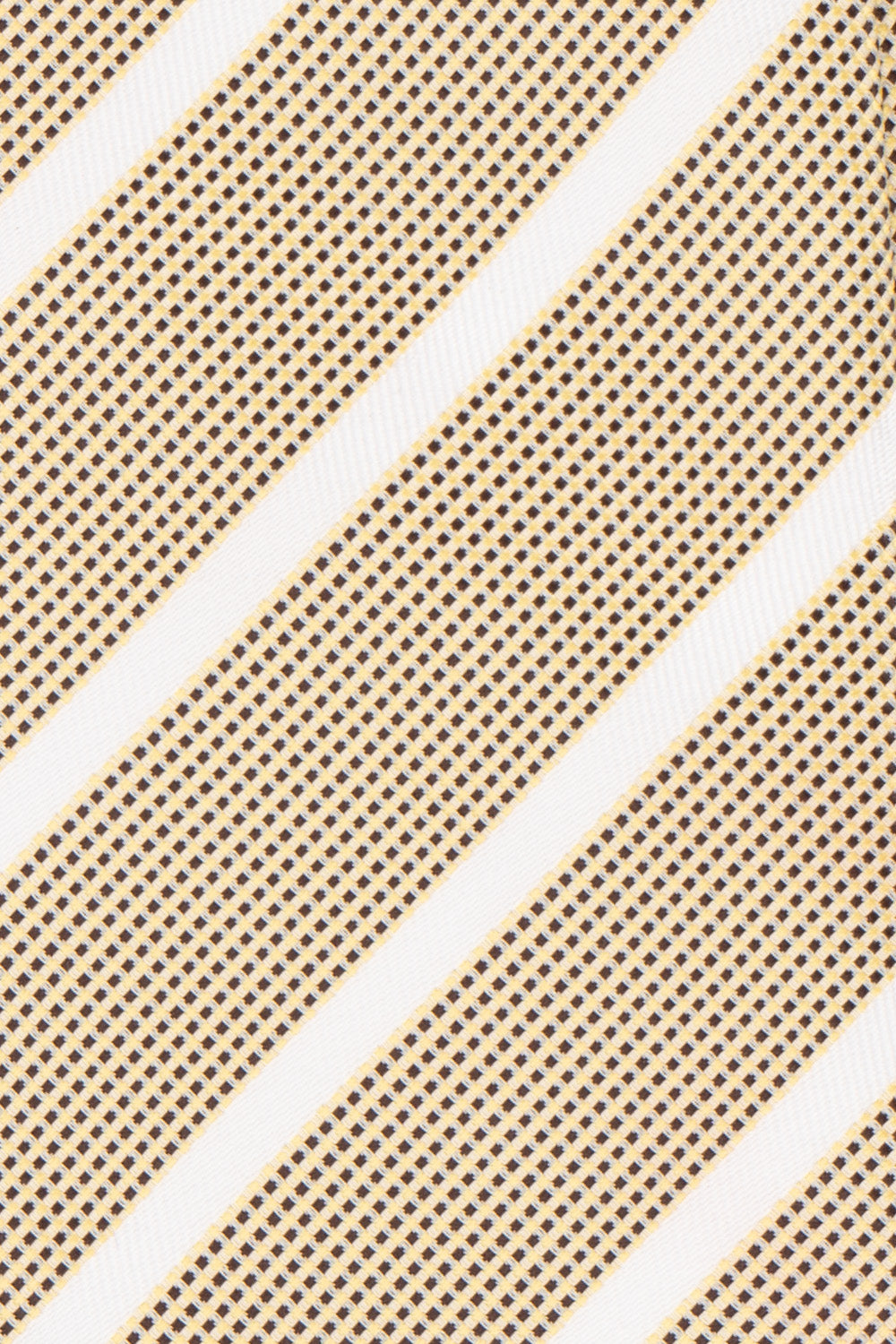 Stripe Brown White tie with elegant design, perfect for weddings, office wear, and formal occasions.