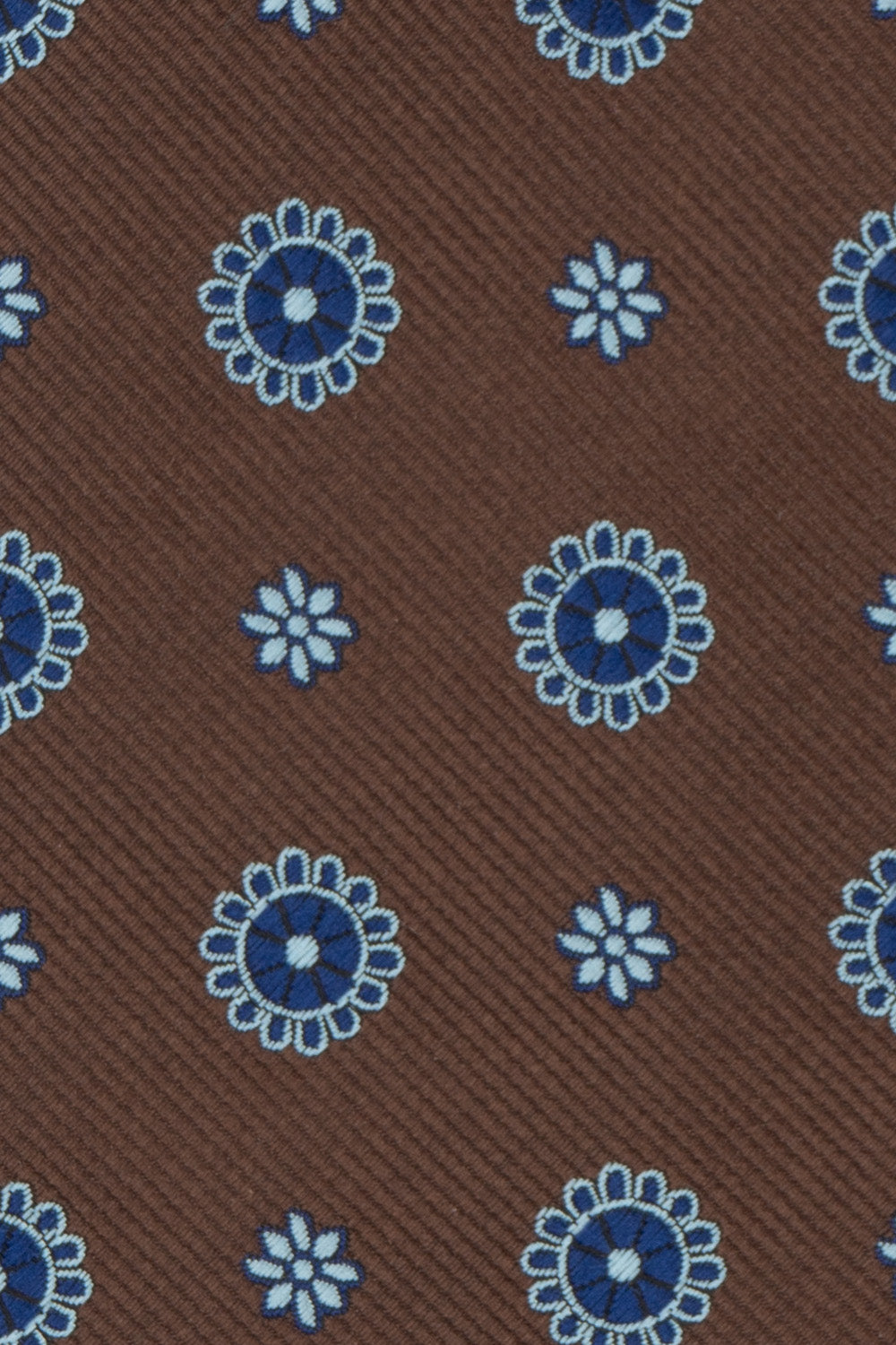 Geometric Brown Blue tie with intricate design, ideal for weddings, office meetings, and formal occasions.