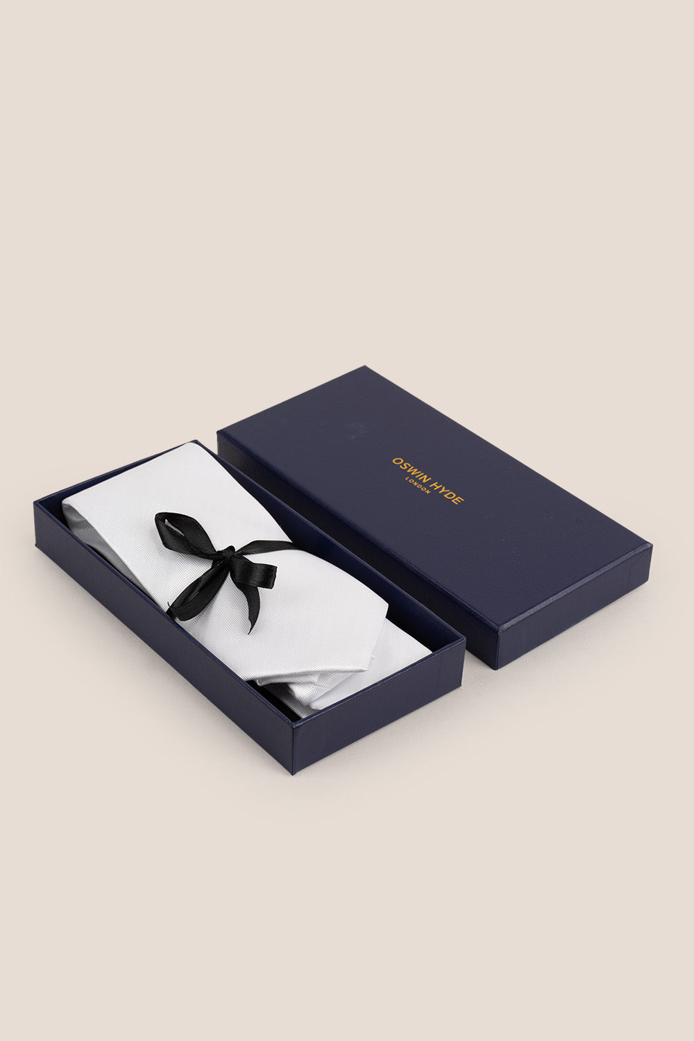 White Self Stripe tie with sophisticated design, ideal for weddings, office meetings, and formal occasions.