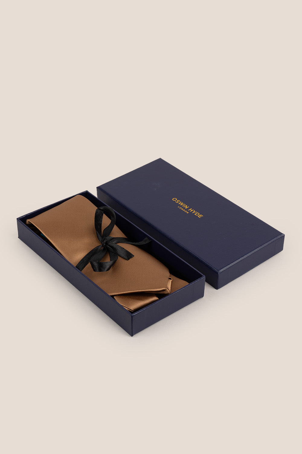 Sleek Champagne tie with luxurious design, ideal for weddings, office wear, and formal occasions.