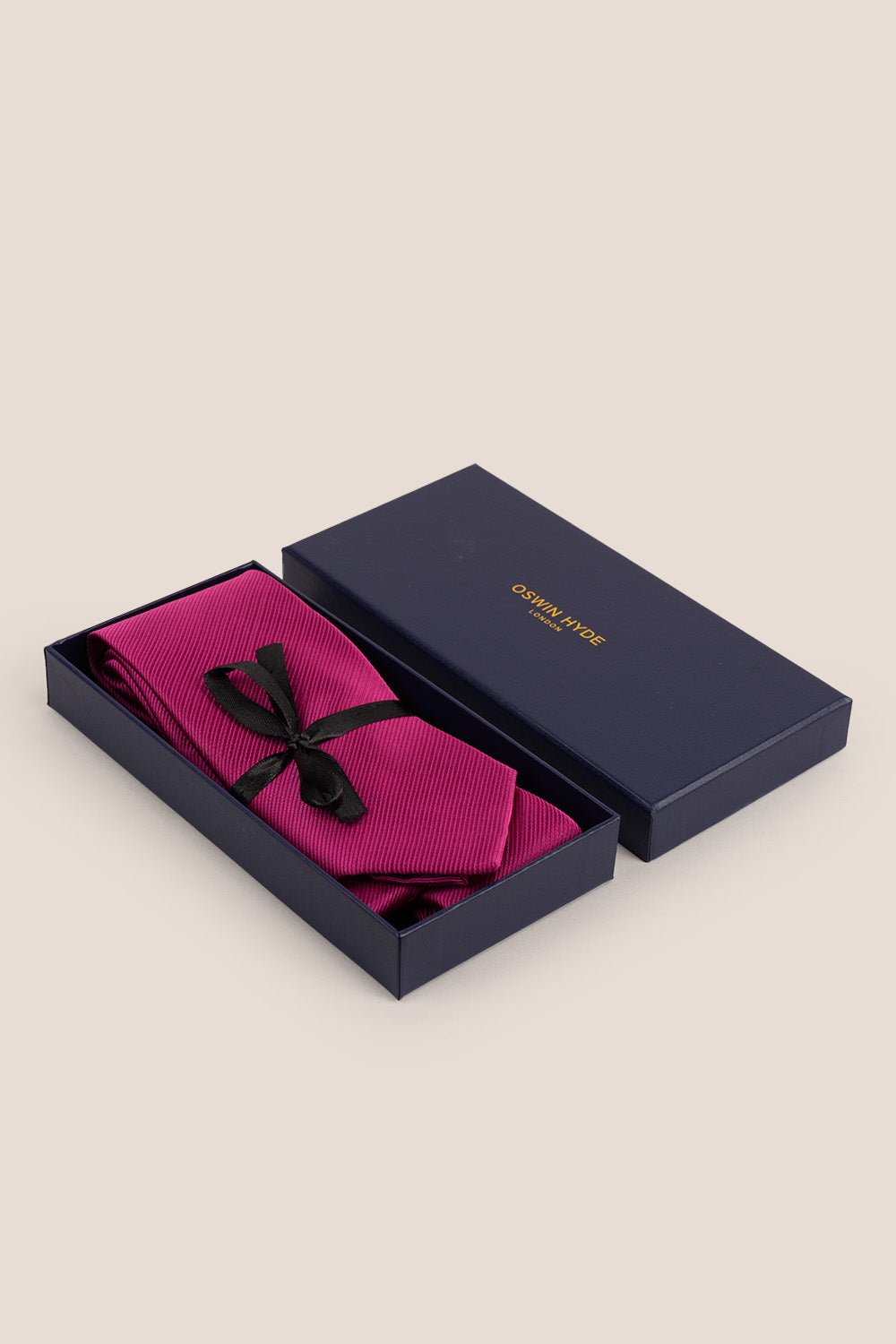 Hot Pink Ribbed tie with luxurious fabric, perfect for weddings, office wear, and formal occasions.