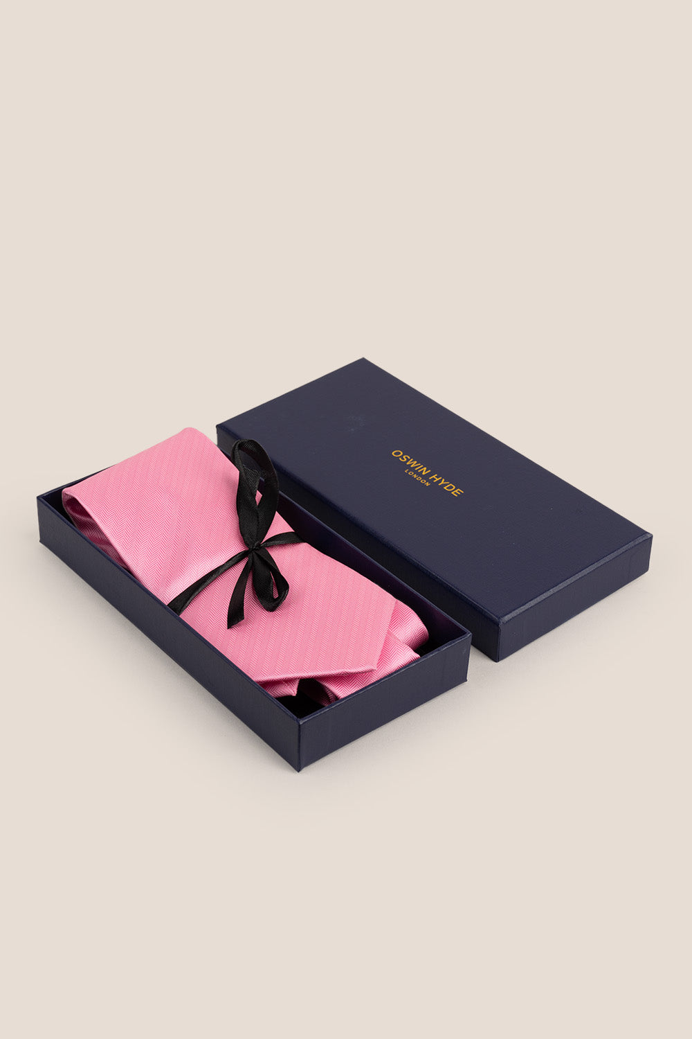 Pink Self Stripe tie with elegant design, ideal for weddings, office wear, and formal occasions.