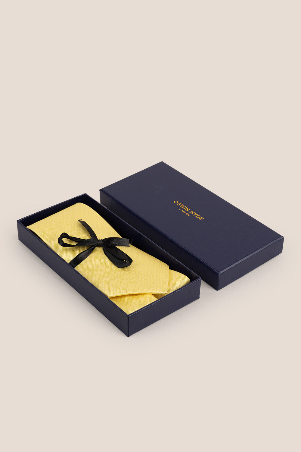 Yellow Self Stripe tie with luxurious design, ideal for weddings, office wear, and formal occasions.