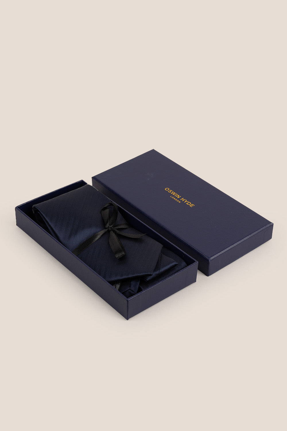 Navy Self Stripe tie with luxurious design, perfect for weddings, office meetings, and formal events.