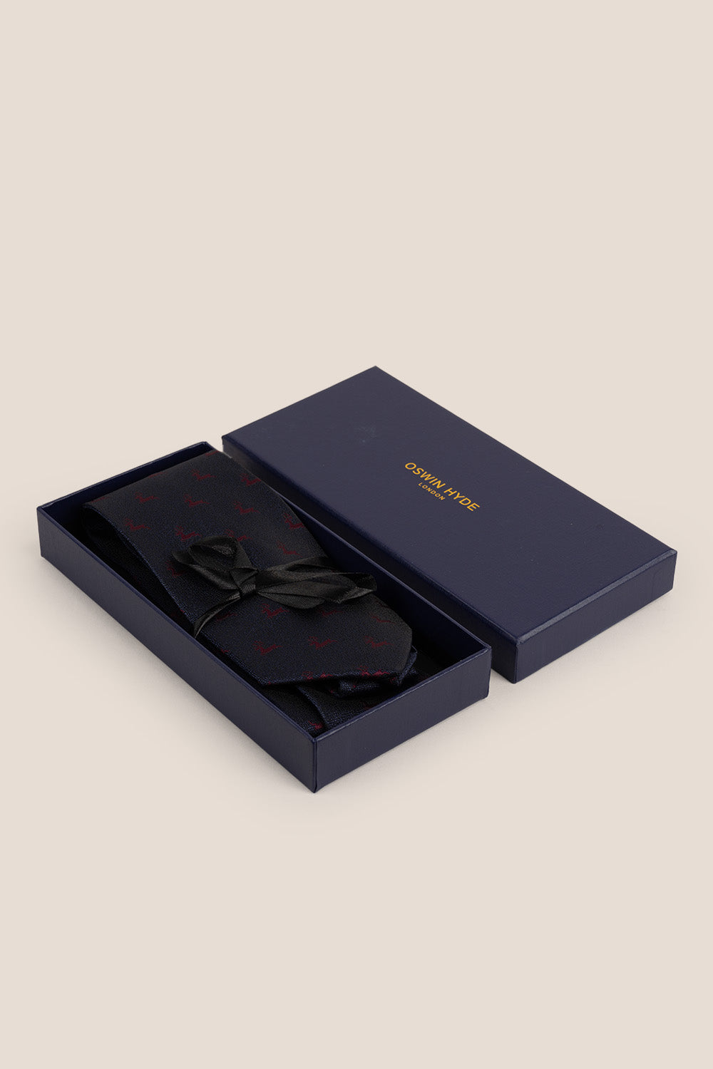 Stag Blue tie with elegant design, ideal for weddings, office wear, and casual outings.