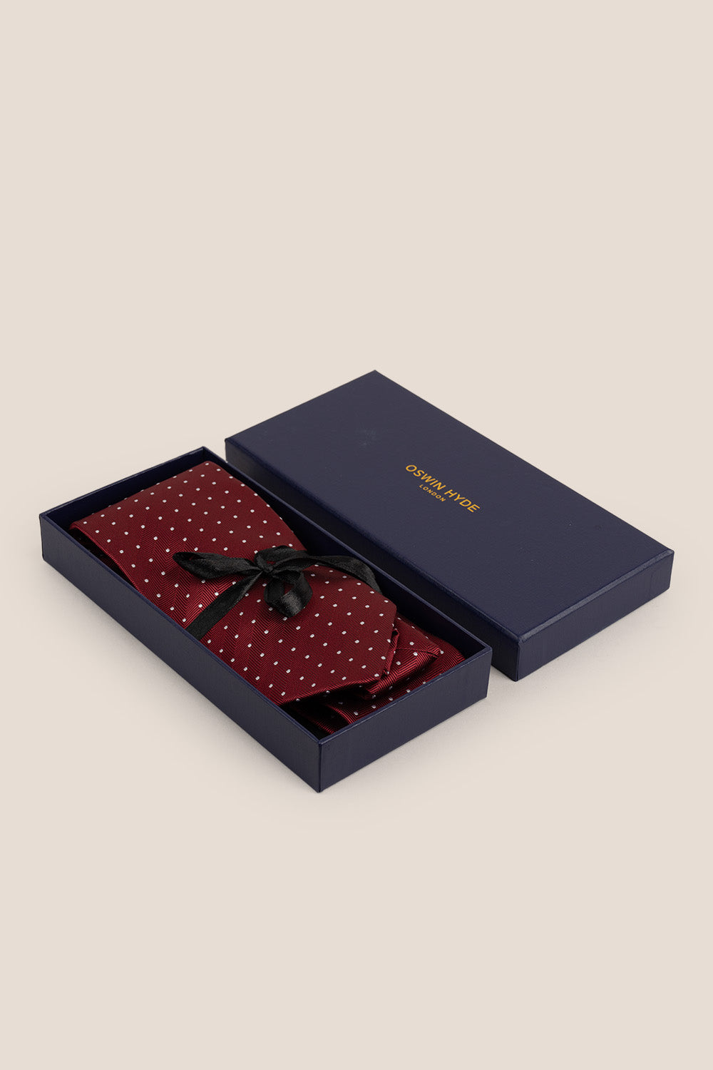Polka Red tie with intricate design, ideal for weddings, office wear, and formal occasions.