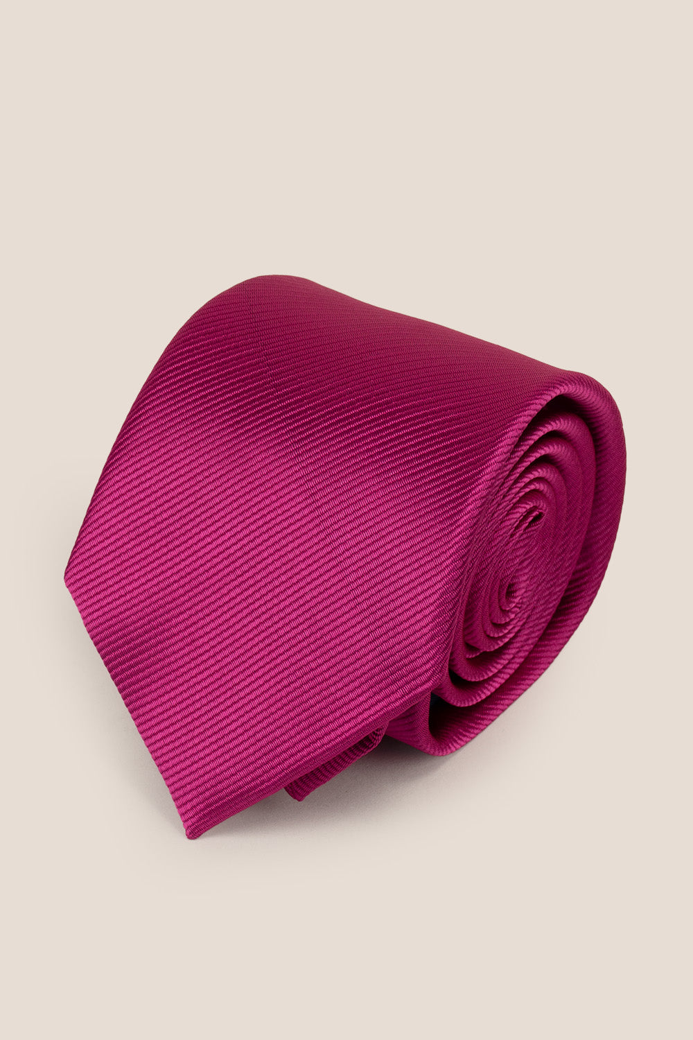 Hot Pink Ribbed tie with luxurious fabric, perfect for weddings, office wear, and formal occasions.