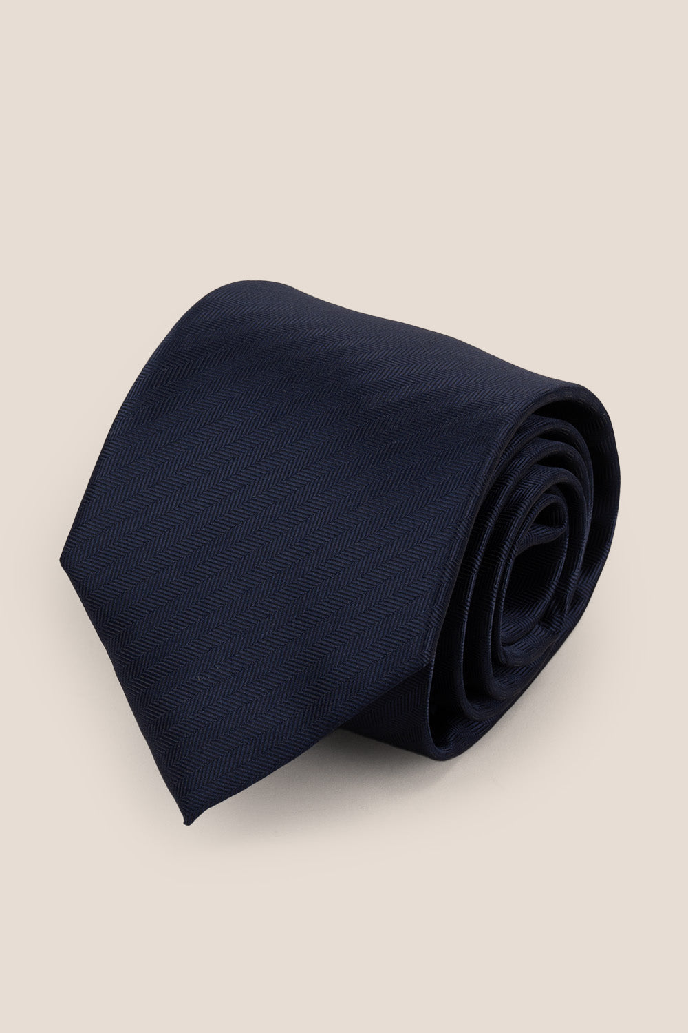 Navy Self Stripe tie with luxurious design, perfect for weddings, office meetings, and formal events.