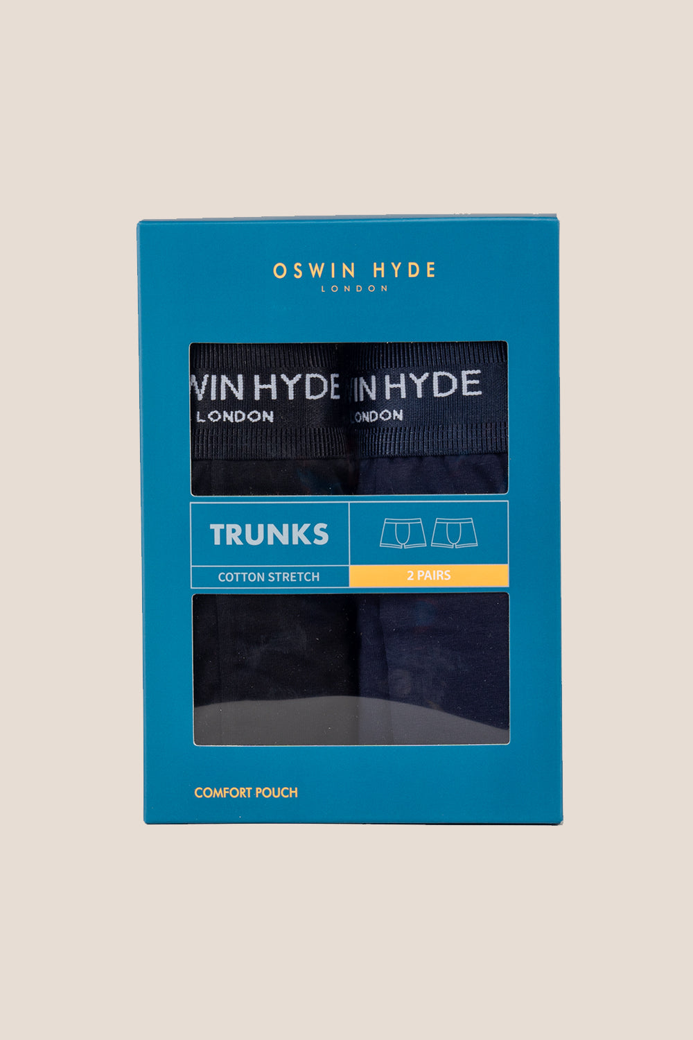 Ern Premium Cotton Boxer Trunks – 2 Pack with soft cotton fabric, stretch fit, and elasticated waistband for luxury and comfort.