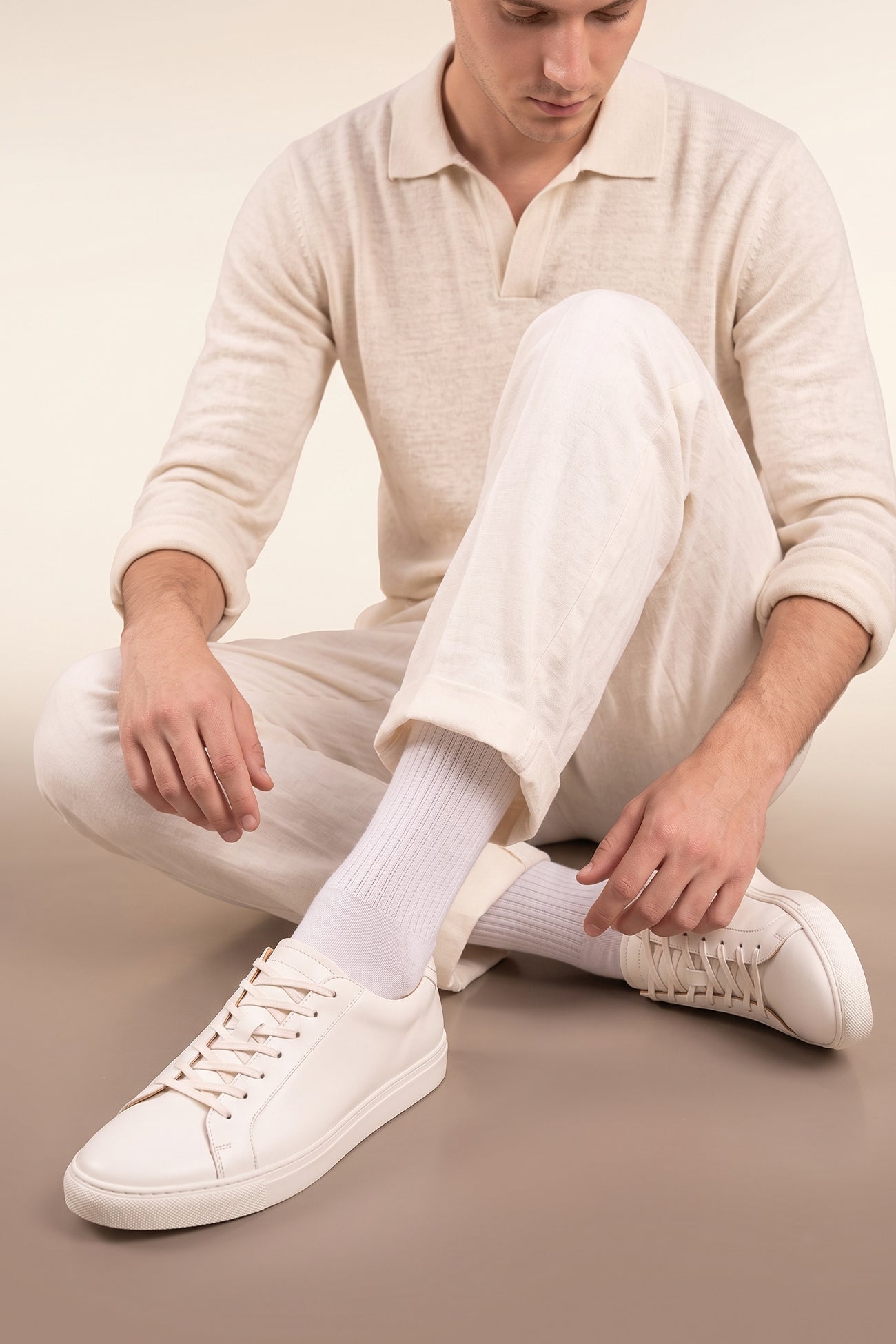 Harper white leather classic trainers for men featuring sleek design, premium leather construction, and comfortable fit ideal for casual and smart looks.