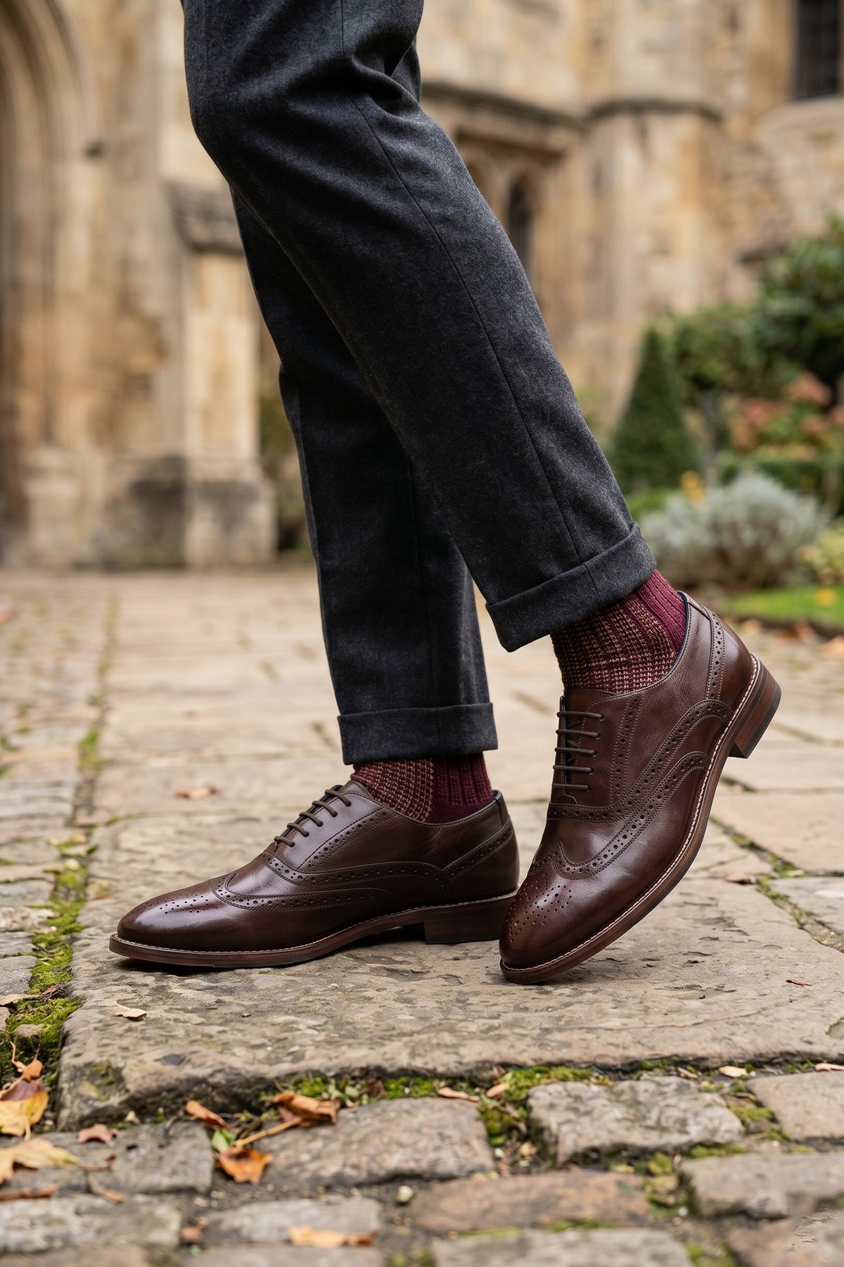 Experience comfort and style with the Winston wide fit Brown brogue. Premium leather, classic brogue detailing, and extra room for all-day wear.