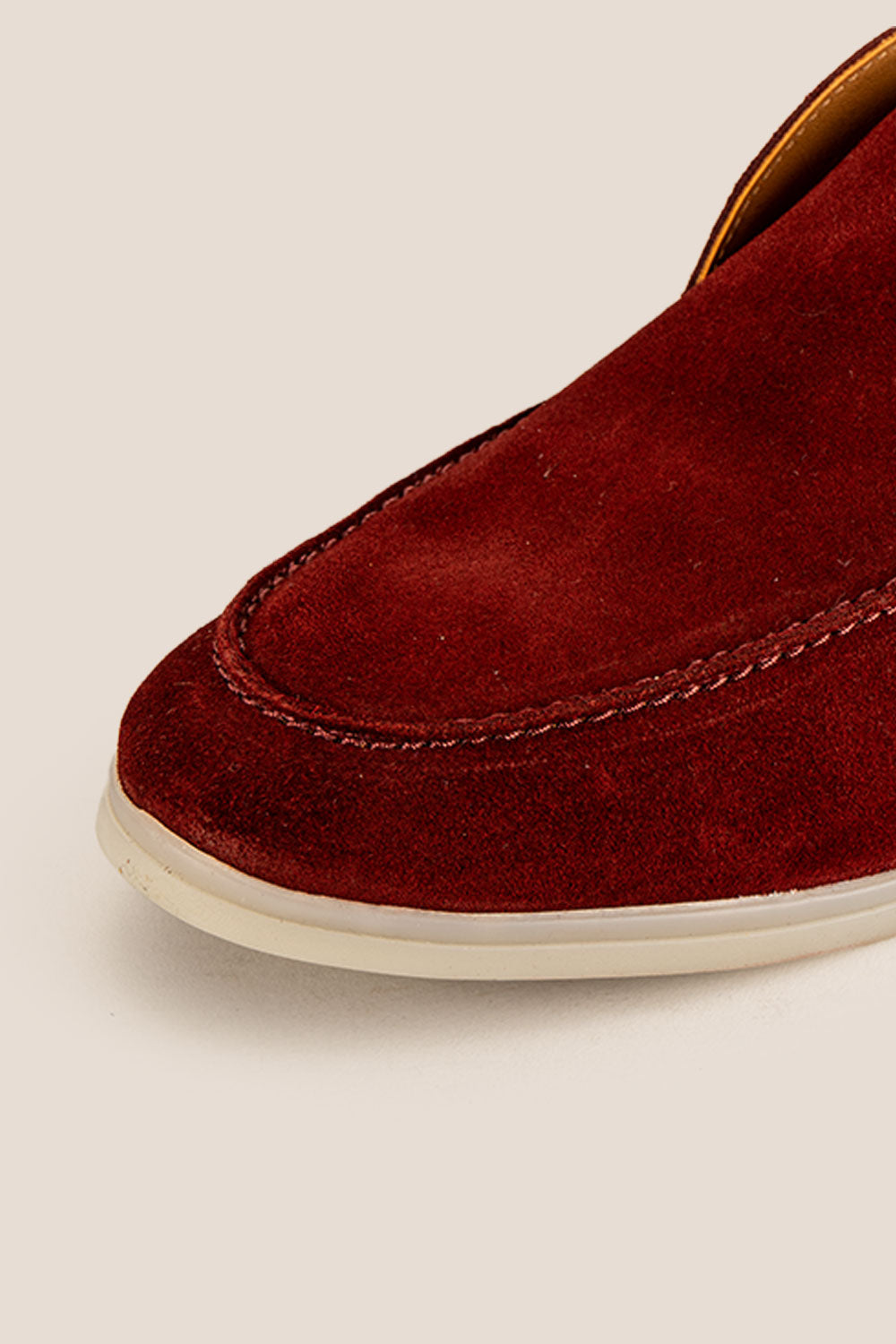 Damien red suede Chukka boots for men with lace-free design, elegant silhouette, and premium finish—ideal men’s dress boots or elevated casualwear.