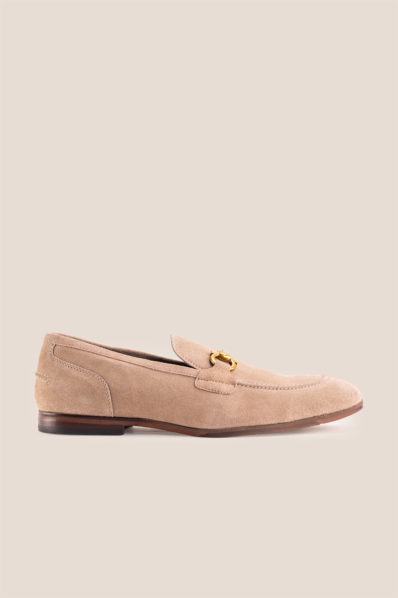 Horsebit men's Sand Suede Premium Loafers by Oswin Hyde with contemporary design and comfort.
