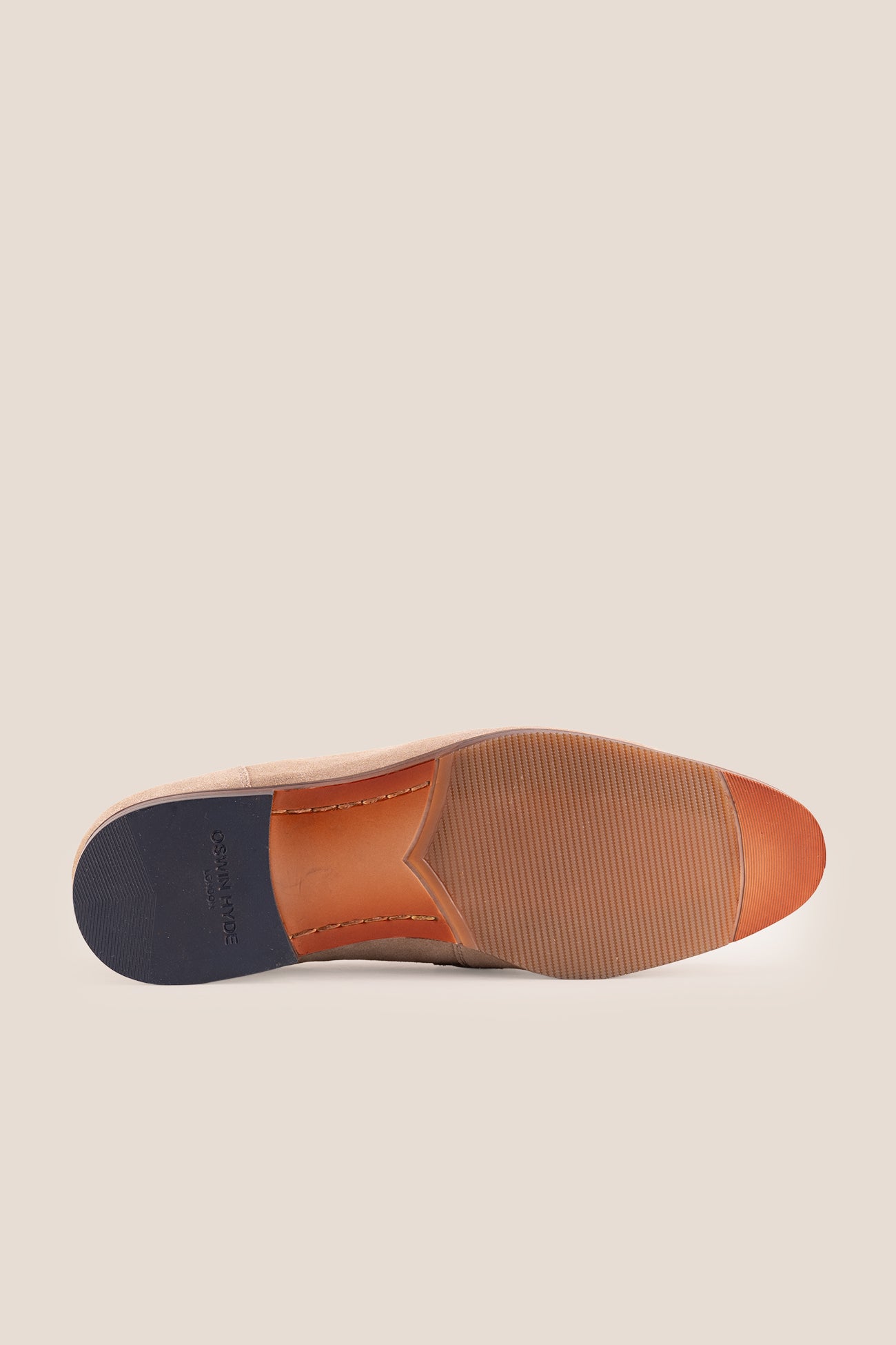 Horsebit men's Sand Suede Premium Loafers by Oswin Hyde with contemporary design and comfort.