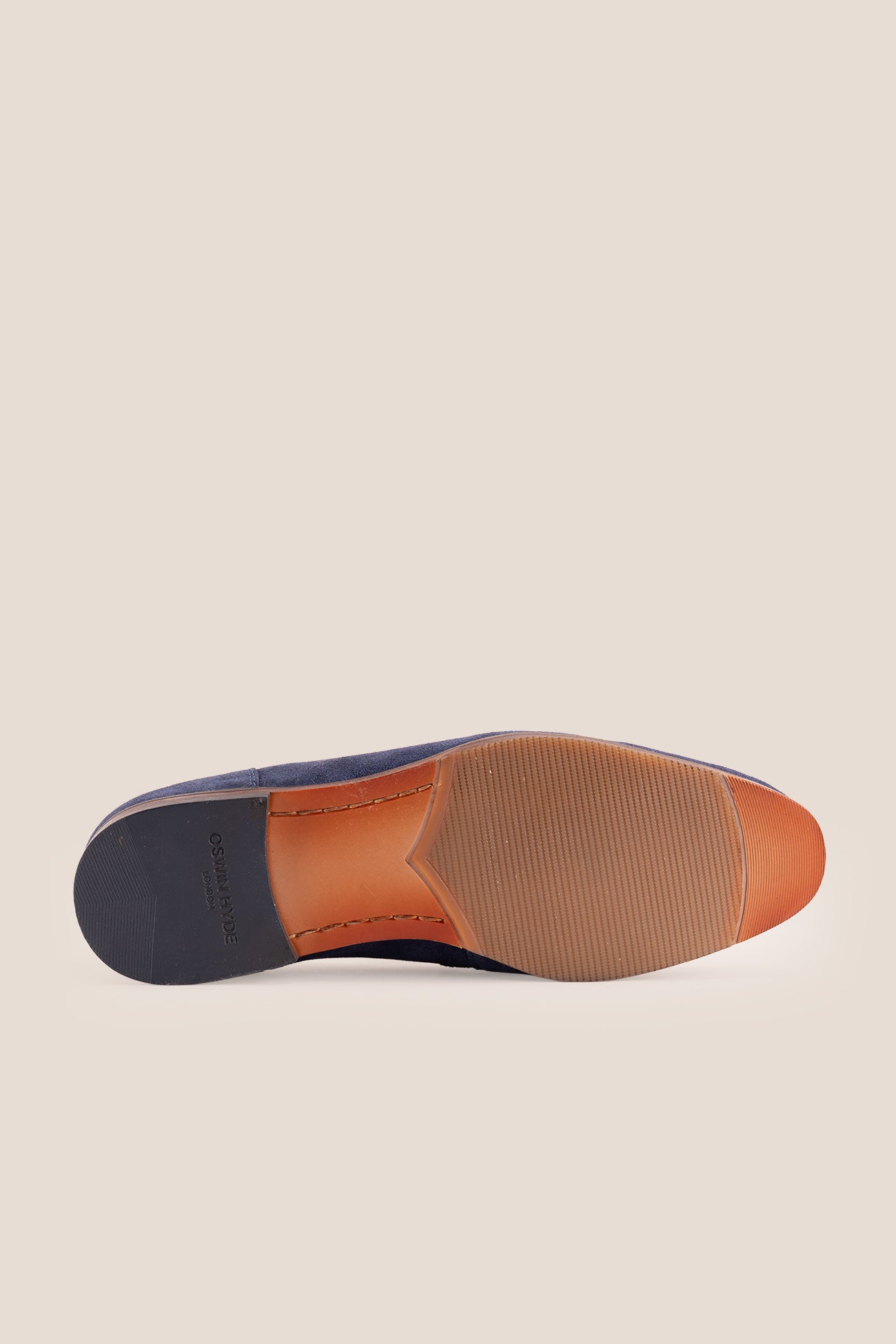 Horsebit men's Navy Suede Premium Loafers by Oswin Hyde with contemporary design and comfort.