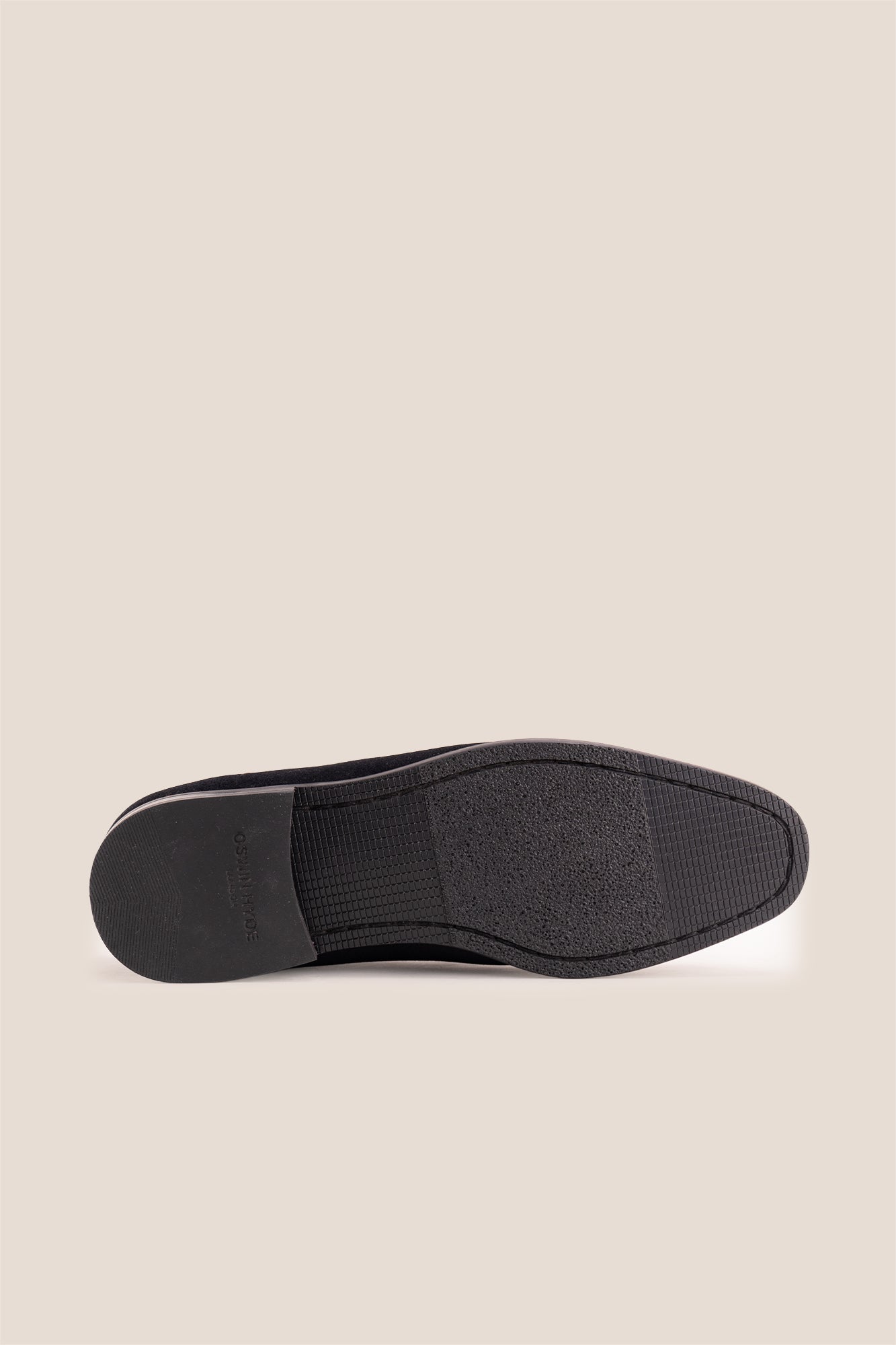 Men's black velvet smoking loafers, the Fraser Black, slip-on dress shoes for black-tie and formal events.