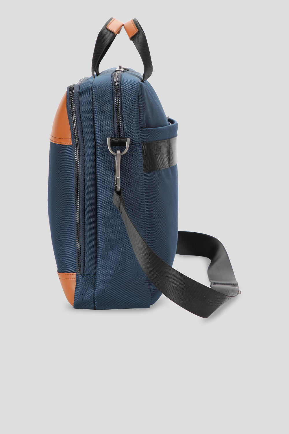 Men’s Euston Petrol laptop backpack in petrol blue with dual top handles, padded laptop sleeve, ergonomic shoulder straps, and durable polyester shell.