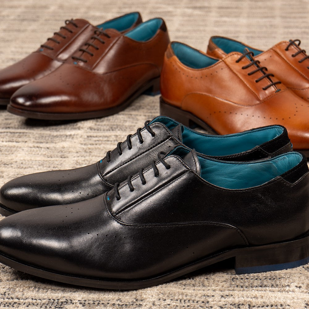 Black, Brown, and Tan shoes - Oswin Hyde