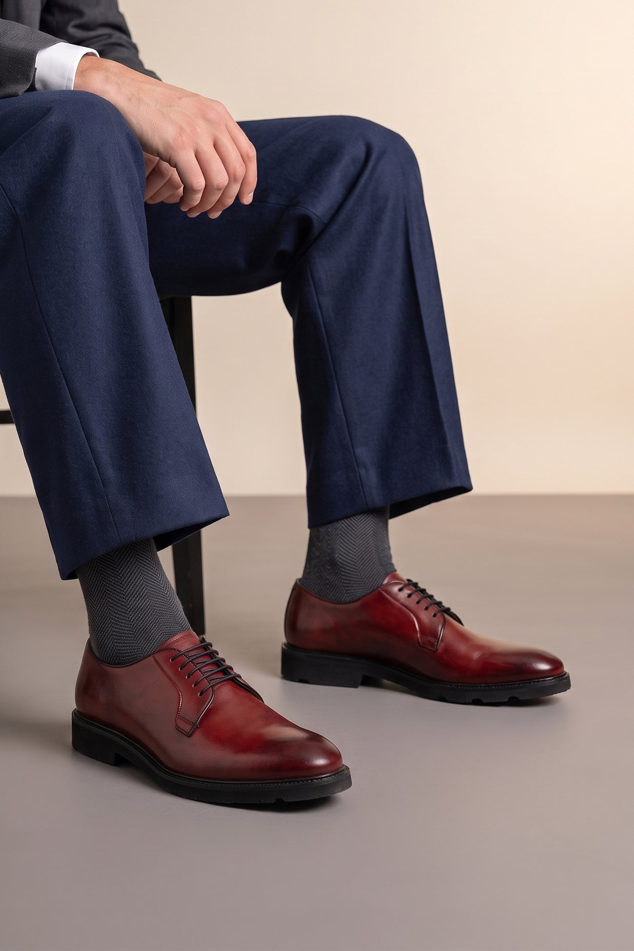 Model wearing Darren Bordo derby shoe | Oswin Hyde