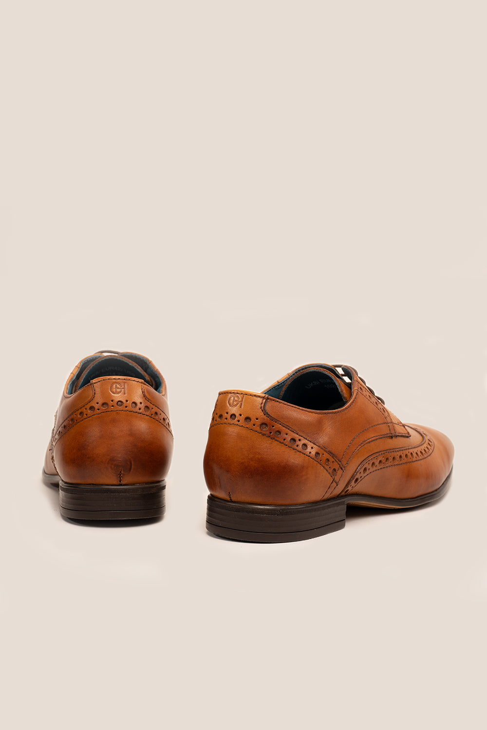Miles Tan Leather Brogue Shoes Oswin Hyde