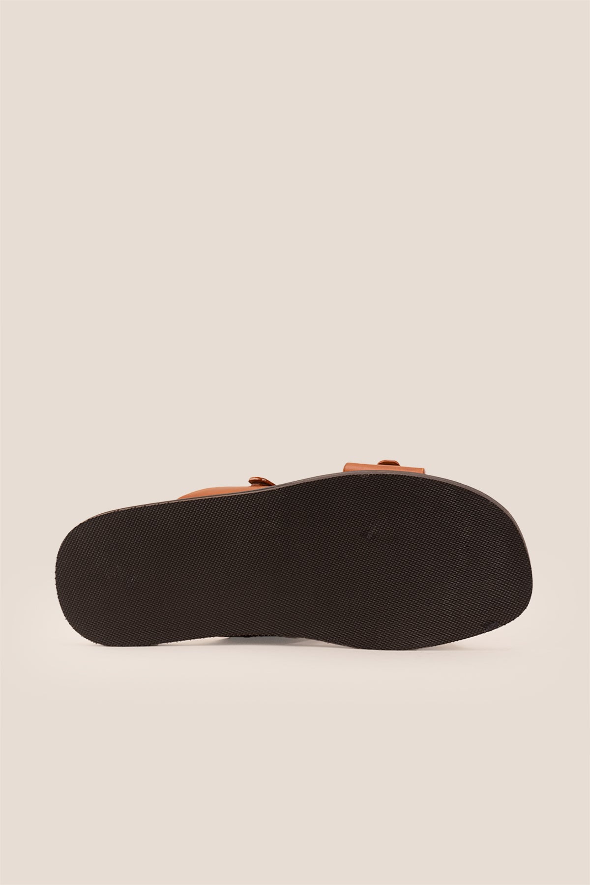 Logan tan leather sandals for men made from premium leather with open-toe design and stitched sole, ideal for summer comfort and smart-casual wear.