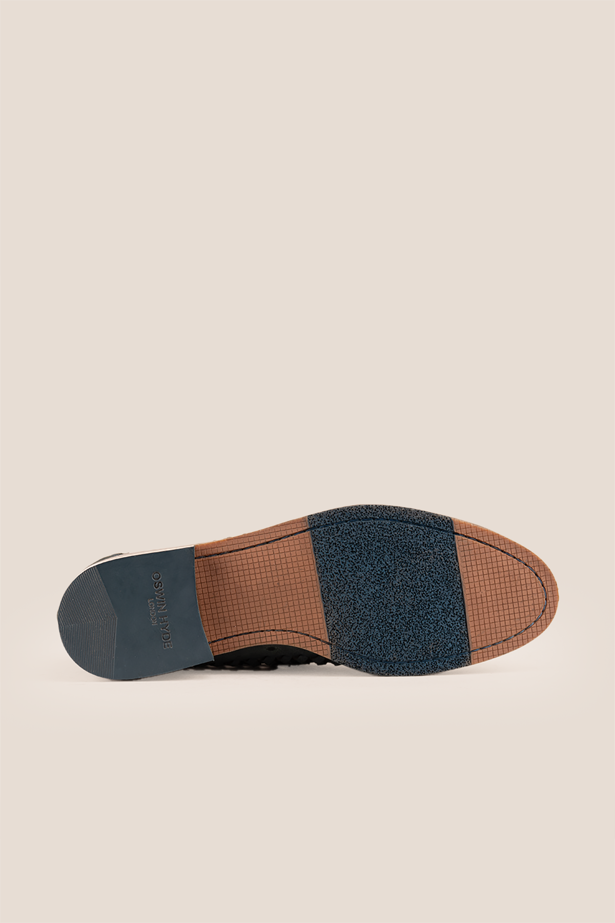 Finley navy woven leather loafers for men, featuring premium craftsmanship, intricate weave detail, and a refined, durable finish