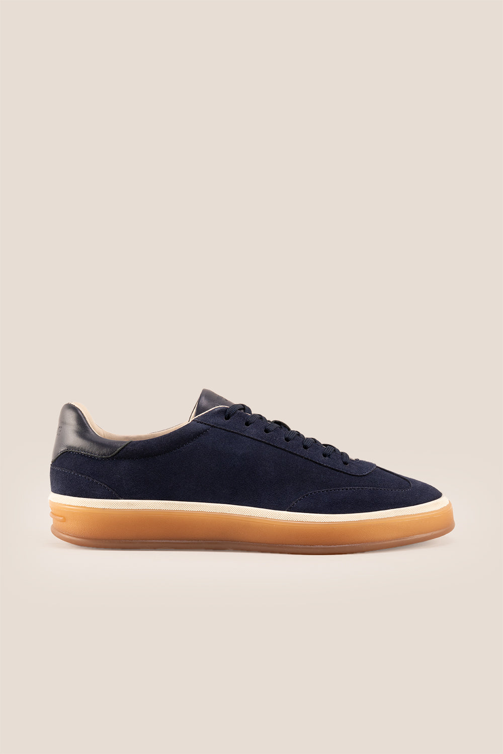 Smith navy suede men's sneakers with a sleek seven-eyelet design, crafted from premium suede for modern style, comfort, and durability