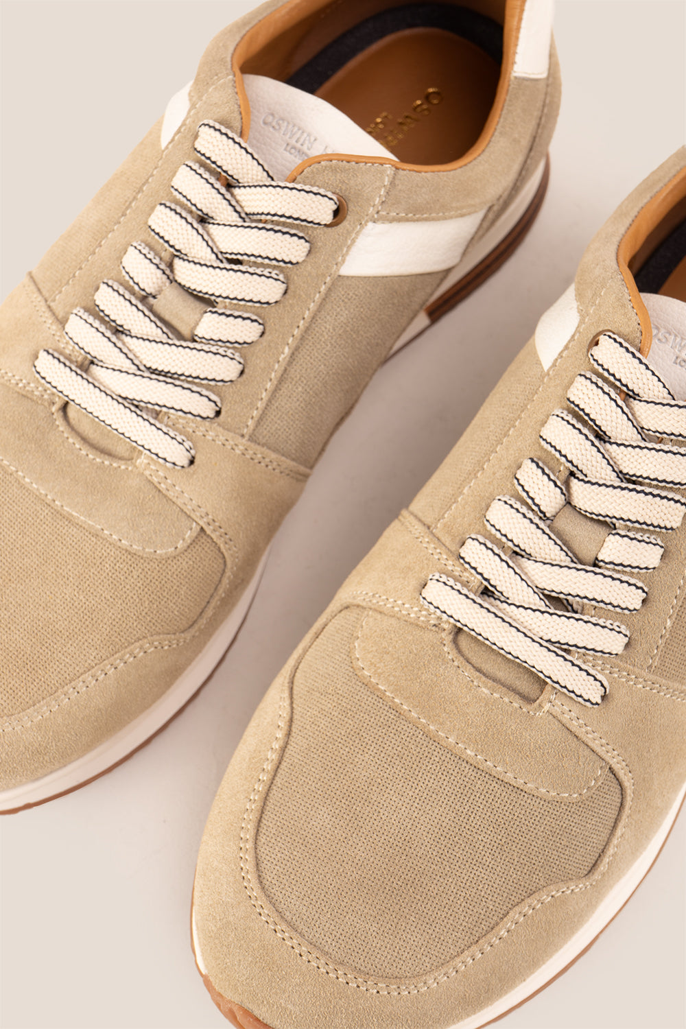 Rory sand suede leather sneakers for men, showcasing premium craftsmanship and durable construction for stylish everyday wear