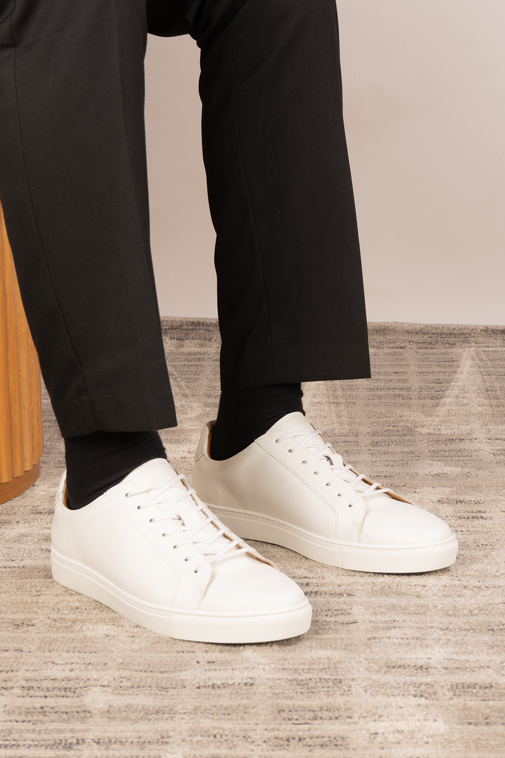 Harper white leather classic trainers for men featuring sleek design, premium leather construction, and comfortable fit ideal for casual and smart looks.