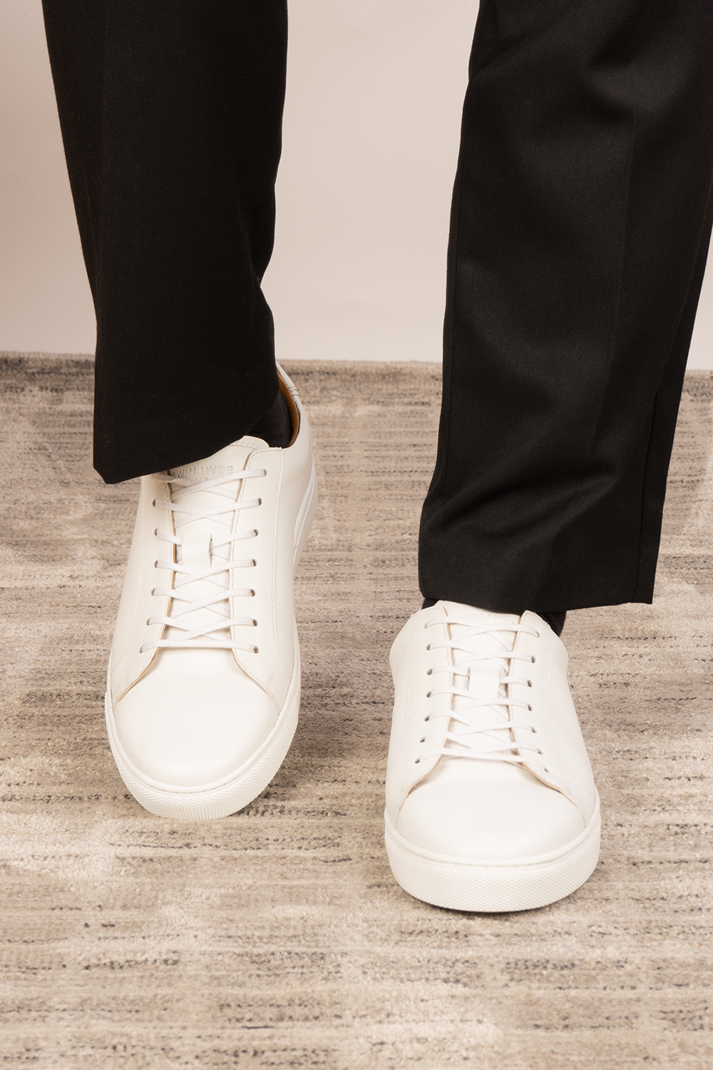 Harper white leather classic trainers for men featuring sleek design, premium leather construction, and comfortable fit ideal for casual and smart looks.