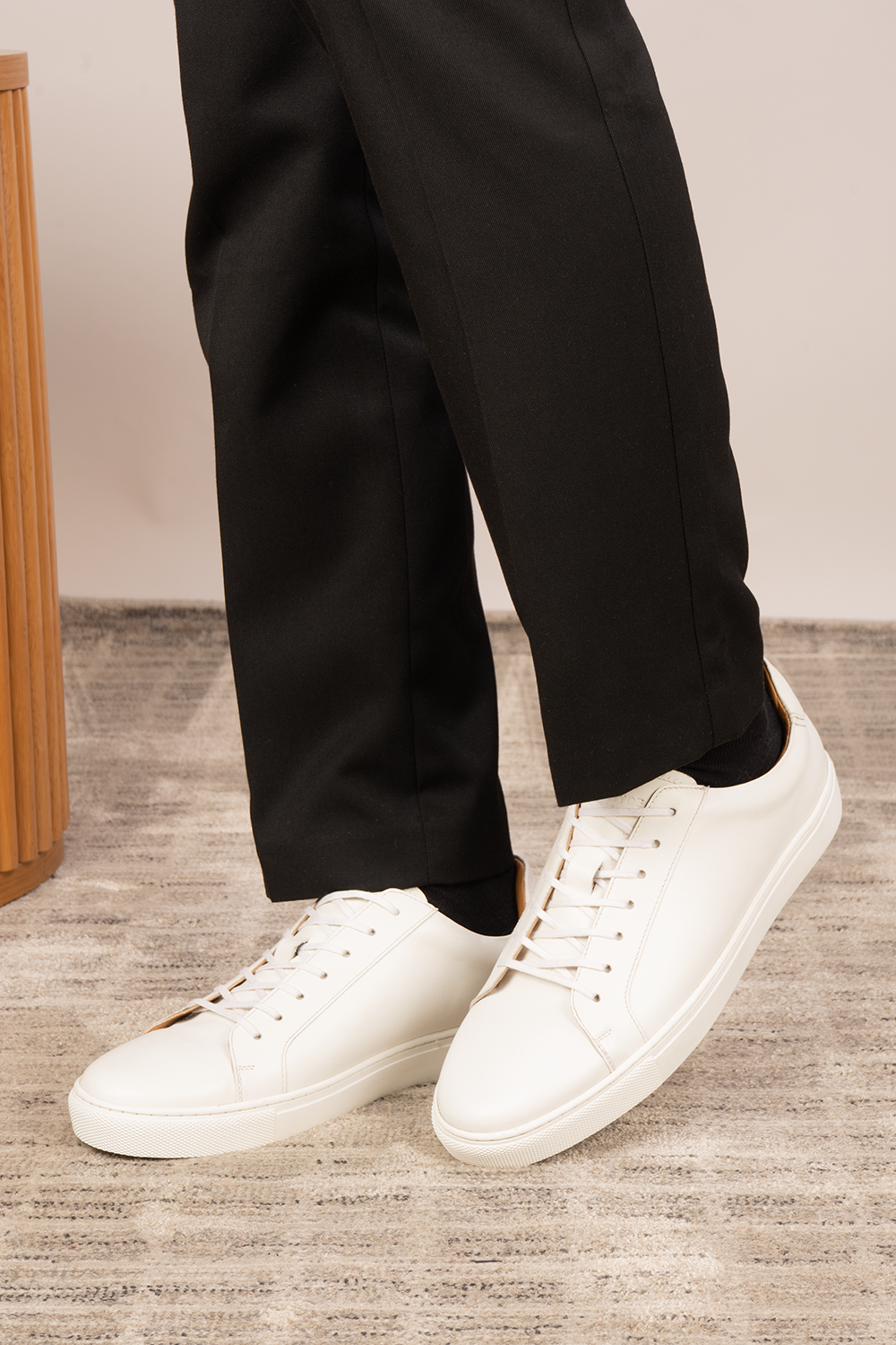 Harper white leather classic trainers for men featuring sleek design, premium leather construction, and comfortable fit ideal for casual and smart looks.