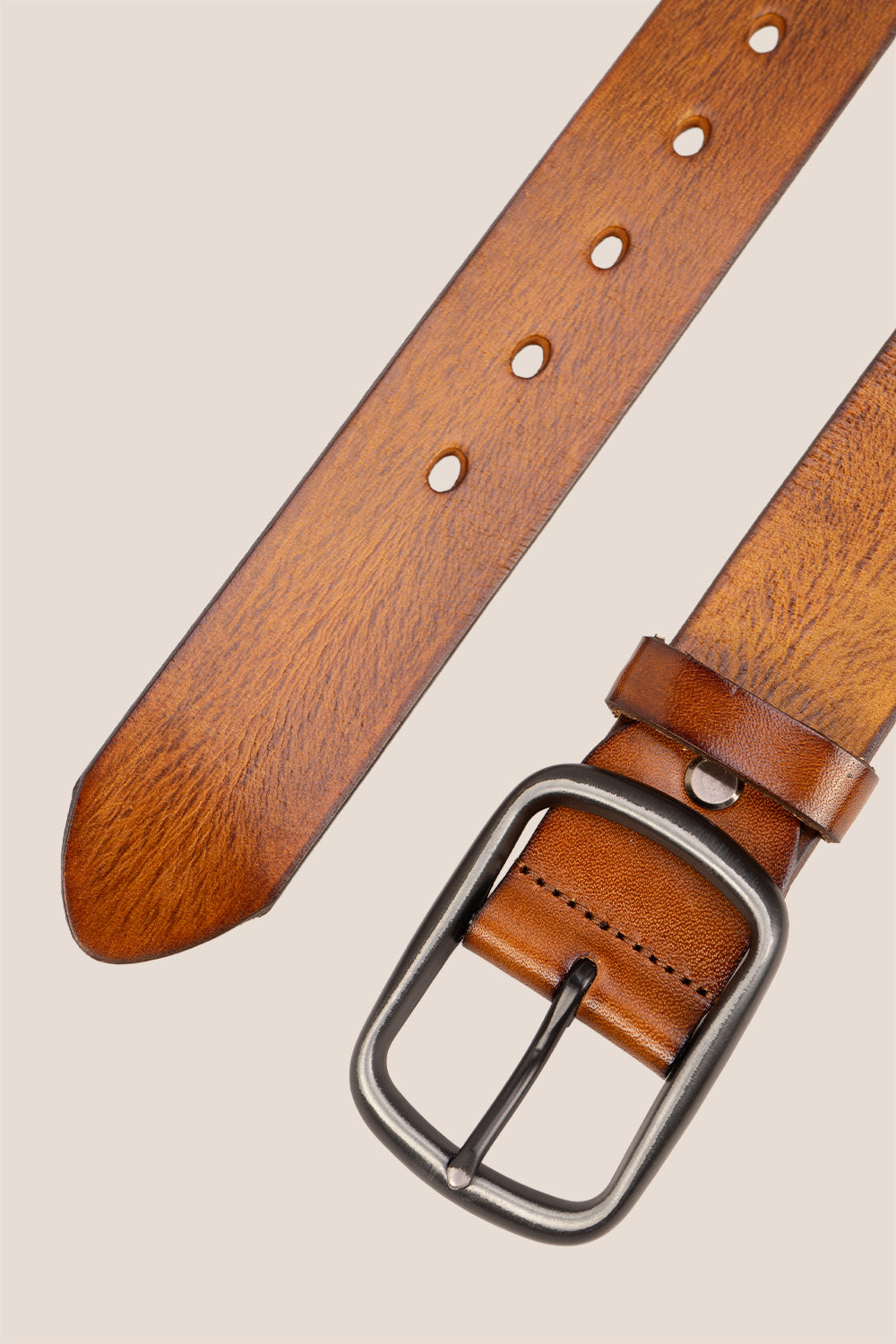 Hunter Tan leather belt for men, perfect with jeans or chinos