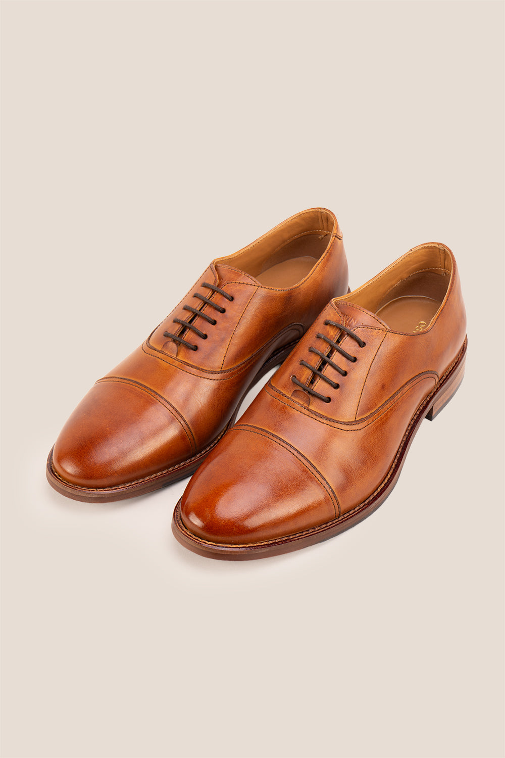 Wilson Tan Toe Cap Oxford shoes for men