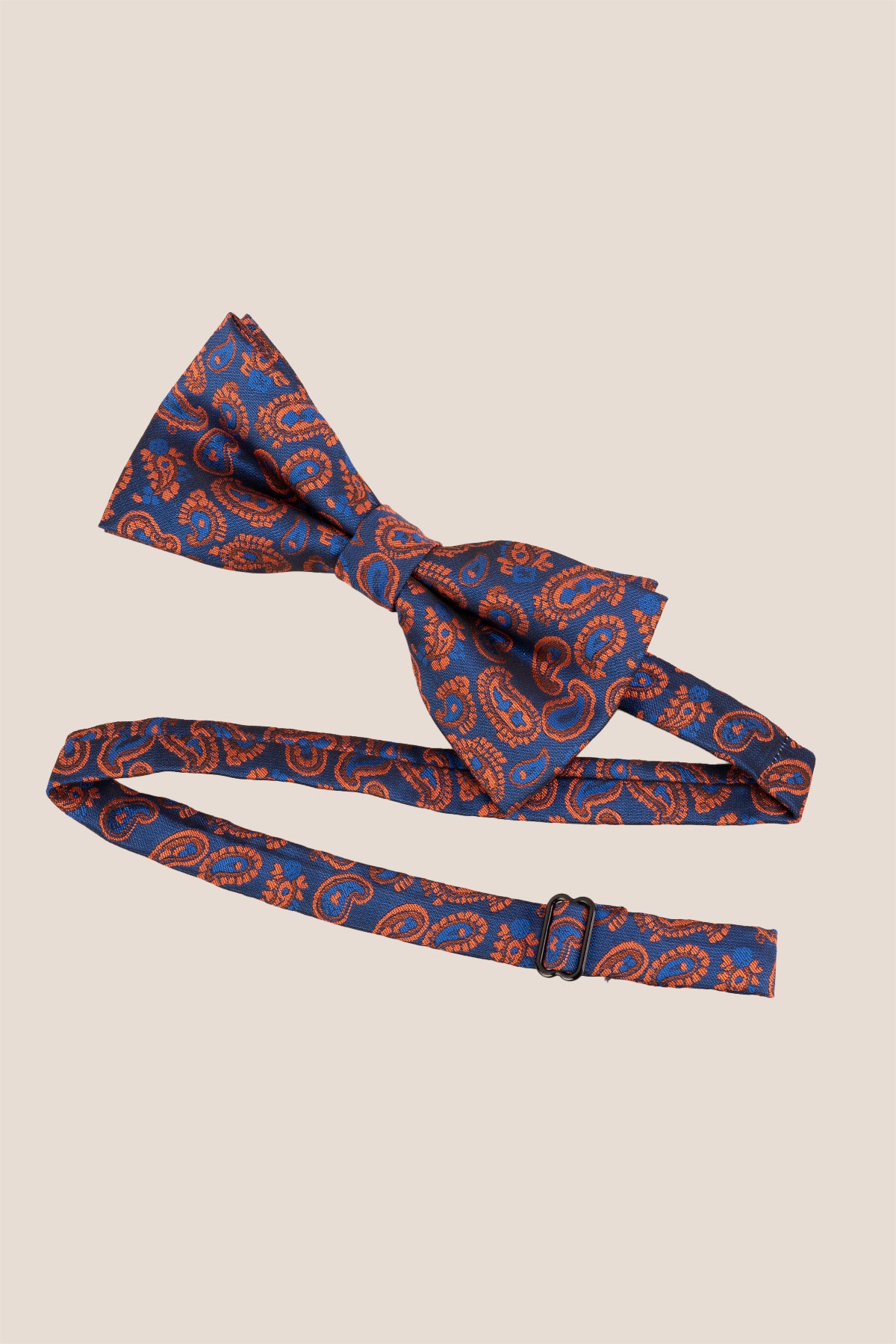 Oswin Hyde Paisley Pattern Red Bowtie for men, designed with an intricate paisley pattern and a rich red colour